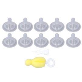 10pcs Infant Silicone Nipples Baby Bottle Replacement Feeding Nipples for 0 to 6 Months Old Baby
