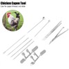 10pcs Stainless Steel Farm Livestock Breeding Chicken Hen Rooster Capon