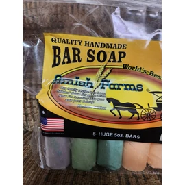 Amish Farm Bar Soap Pack Of 5 Huge Bars 5oz Each Soap Made In USA Scented