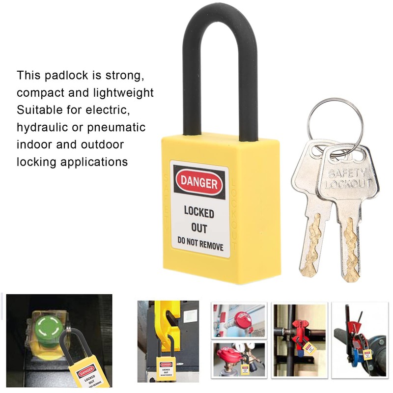 FILFEEL Lockout Lock, 38mm Nylon Industrial Site Security Padlock Security