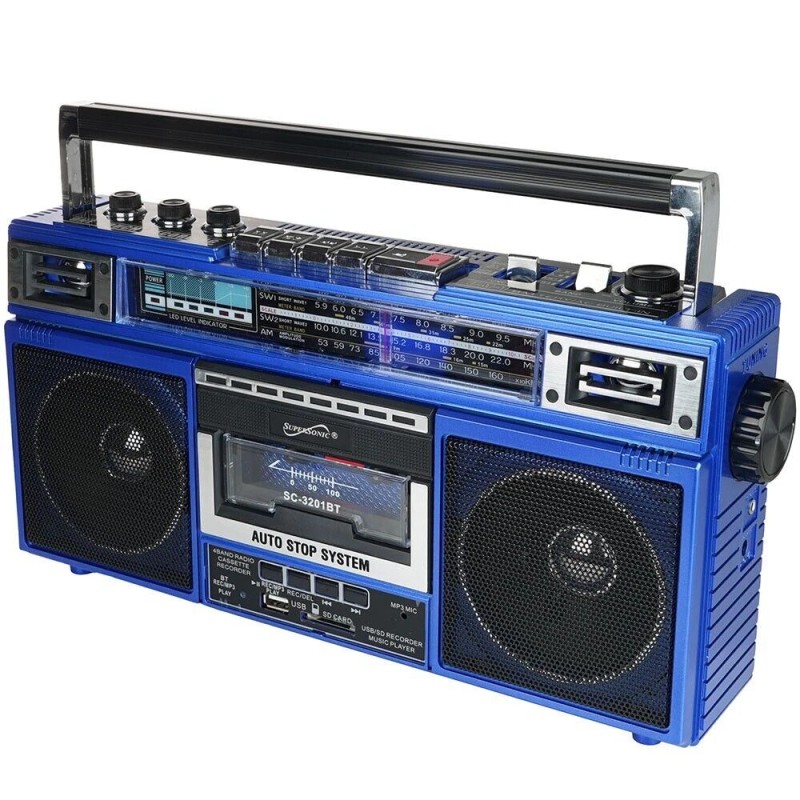 Supersonic 4 Band Cassette Player + Cassette To Mp3 Converter