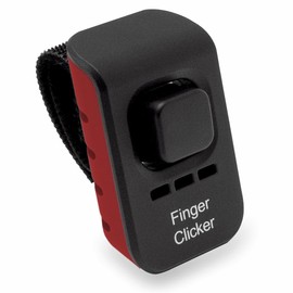 Educator Dog Training Finger Clicker – Audible Positive Reinforcement Trainer with Adjustable Sound & Velcro Finger Strap – Portable Pet Obedience Training Tool, Red