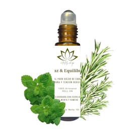 Aceite Escencial Roll Relaja Alivia Dolor Cabeza Migraña Menta Romero 10ml