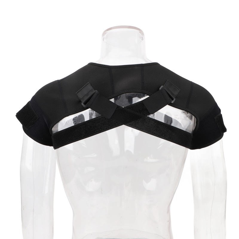 Double Shoulder Support Brace Adjustable Sweat Wicking Prevent Injuries Shoulder