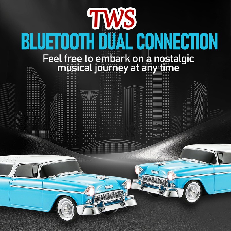 WS-1955 Retro Sedan Bluetooth Replica Speaker – Portable Wireless Car