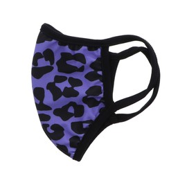 Motique Accessories Washable Animal Print Fashionable Face Mask Reusable Teens and Adult - Purple Leopard (Size 3)