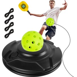FeichangKeji Match Buddy Pickleball Trainer with String Sportastic Pickleball Practice Rebounder Accessories Training Aids and Equipment Indoor Hitting Trainer Machine Outdoor (Black)