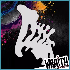 Wraith SprayWorks Freehand Shield #2 - Reusable Airbrush Stencil Template