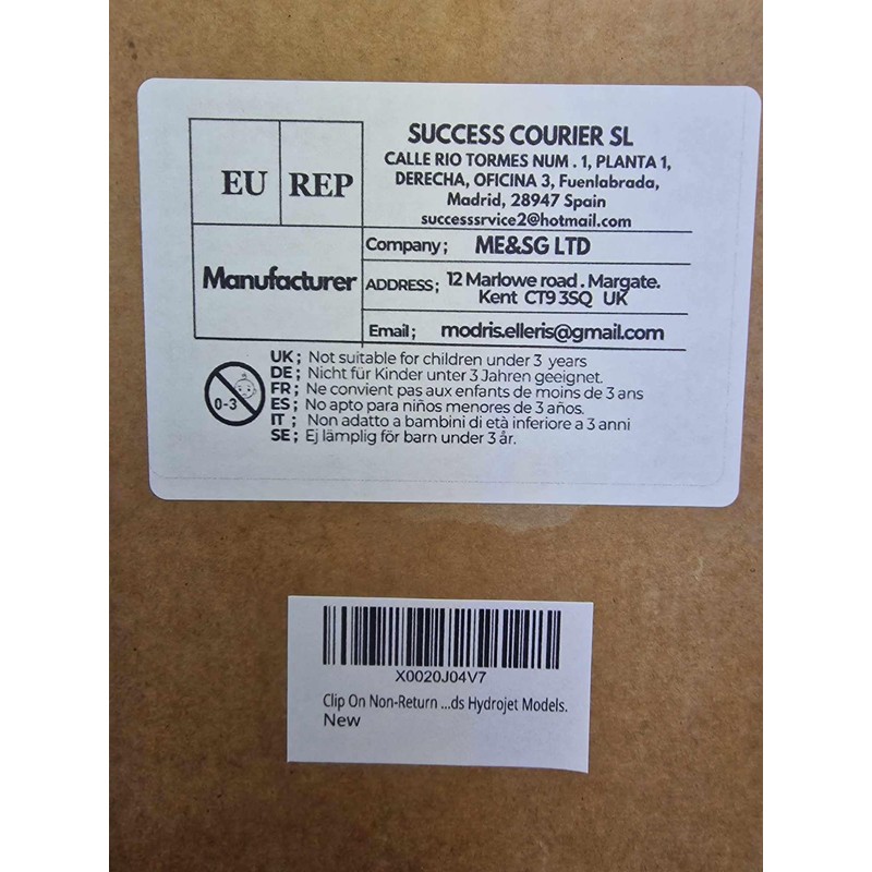 Clip On Non-Return Valve for The A Connection, Compatible with