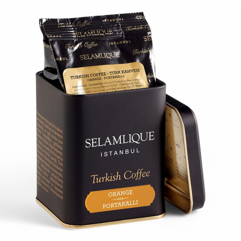 SELAMLIQUE TURKISH COFFEE ISTANBUL Orange Flavored Turkish coffee 125gr. (4.40oz)