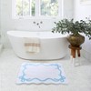 SHIYUE Scalloped Bow Bathroom Mat, Coquette Cute Non Slip Rug