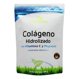 Colágeno Hidrolizado con Vitamina C y Magnesio Vidanat | Fórmula Avanzada para Piel, Articulaciones y Bienestar | 300g Sin Sabor