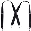 BLUEHEART Suspenders, Men's Suspenders, Adjustable, X-Shaped, Wide, 1.4 inches (35