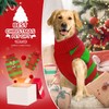 PETCARE Dog Christmas Sweater with Leash Hole Cute Striped Reindeer