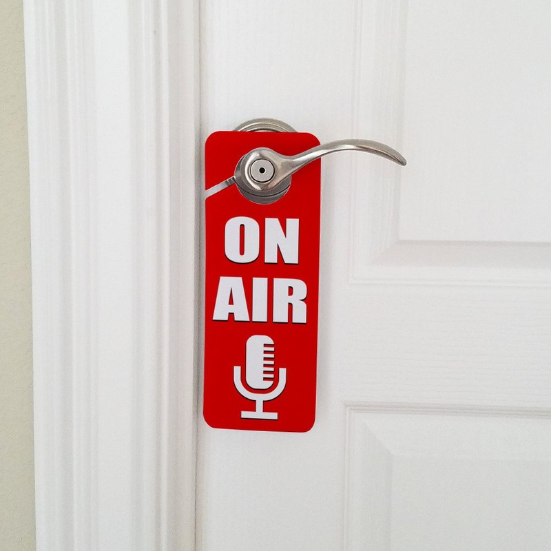 GRAPHICS & MORE On Air Microphone Recording Radio Podcast Plastic