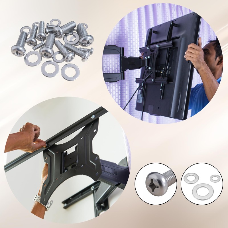 Universal TV & Monitor Mounting Hardware Kit – 24pcs M4,