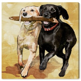 The Oliver Gal Artist Co. Animals Wall Art Canvas Prints 'Playtime'