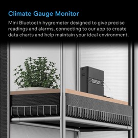 AC Infinity Mini Temperature Humidity Smart Hygrometer A1 Bluetooth App Monitor, Climate Gauge Thermometer Sensor Probe for Basements, Guitar Rooms, Grow Tents & Greenhouses