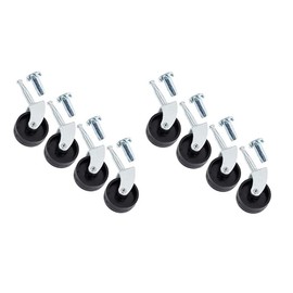 Just Accessories 8 x Heavy Duty Hard Plastic Nylon 360 Swivel Castor Wheels Trolley Furniture with Sockets