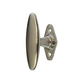 Antikas - Window olive in brass nickel-plated matt - window handle - 9.3 x 5.2 cm