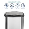 NINESTARS 13 Gallon Kitchen Trash Can, Automatic Touchless Motion Sensor