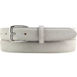 BELTINGER Italian Suede Belt 25mm Wide Ladies Ladies Ladies Belt Trouser Belt Suede Buckle Silver, Light grey, silver