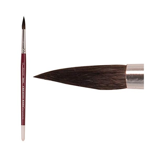 Creative Mark Artist Natural Squirrel Limited Edition Brushes - Professional Quality, Handmade Paintbrush for Water Colors, Gouache, Inks, Egg Temper, Casein & Oil Paints - Size 10