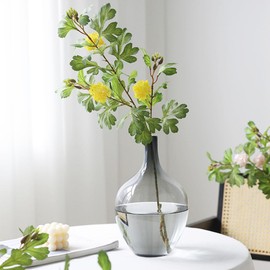 XIUWOUG Tall Black Glass Vase for Flowers,Large Black Vases for Home Decor,Black Vases for Table Centerpieces,Home Floor Decor,Office Decor,Farmhouse Decor,Coffee Table Decor,Medium