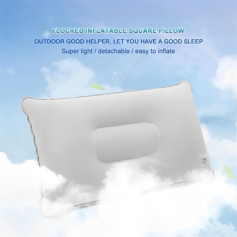 EYVRPAU 2 x Inflatable Pillow for Camping and Travel Soft