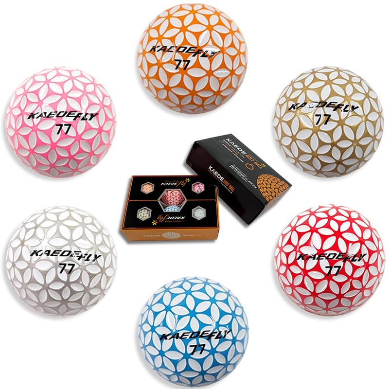 Kaede Fly Distance Golf Balls (Half Dozen) 2 Tone Colored