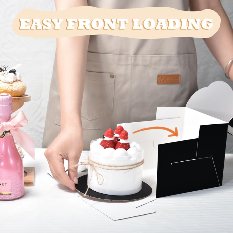 KPOSIYA 40pcs 6x6x5 inch Mini Cake Boxes with Cake Boards