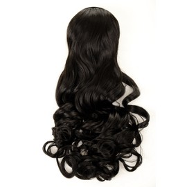 WIG ME UP - TYW60871H-2 Half Wig Hairpiece with Headband Long Wavy Wild Look Black