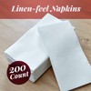 Prestee 200 Linen Feel Disposable Paper Hand Towels - White,