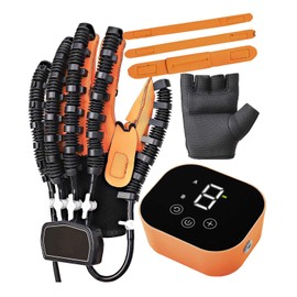 OUOQNUE Both Hands Rehabilitation Robot Gloves, 2024 Electric Hand Function Equipment, Stroke Hemiplegia Fingers Recovery Massage Therapy, Finger Robot Rehab Gloves