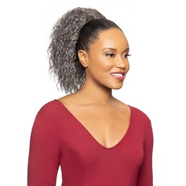 Alicia Beauty Foxy Silver Collections, Synthetic Curly Style Medium Hair Piece Instant accessories, Domes and Drawstrings - DS016 (2)