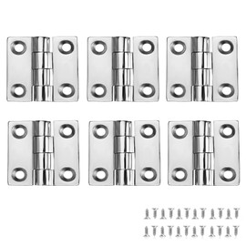 ODYSUNRAL Heavy Duty Boat Hinges Stainless Steel Marine Grade, 1.5 inch x 1.5 inch (38mm X 38 mm), No Noise, 316 Stainless Steel with Screws (6 PCS)