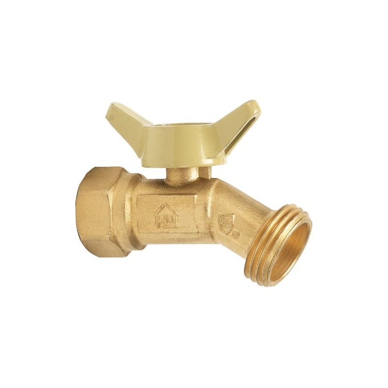 Homewerks, Brass, VHN-QTR-B4B Hose Bibb with 1/4-Turn and No-Kink Design,