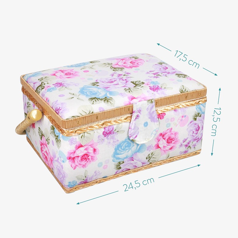Navaris Sewing Box Sewing Box Sewing Case for Handmade -