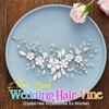 EASEDAILY Flower Bride Wedding Hair Vine Silver Bridal Headpiece Leaf