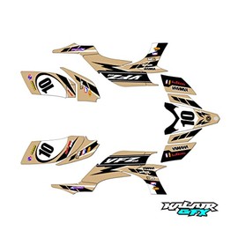 Kalair GFX Graphics Kit for Yamaha YFZ 450 (2004-2008) Speed Series Tan 16 Mil - ATV UTV Custom Racing Graphics Stickers Decals Kit, no-plastics