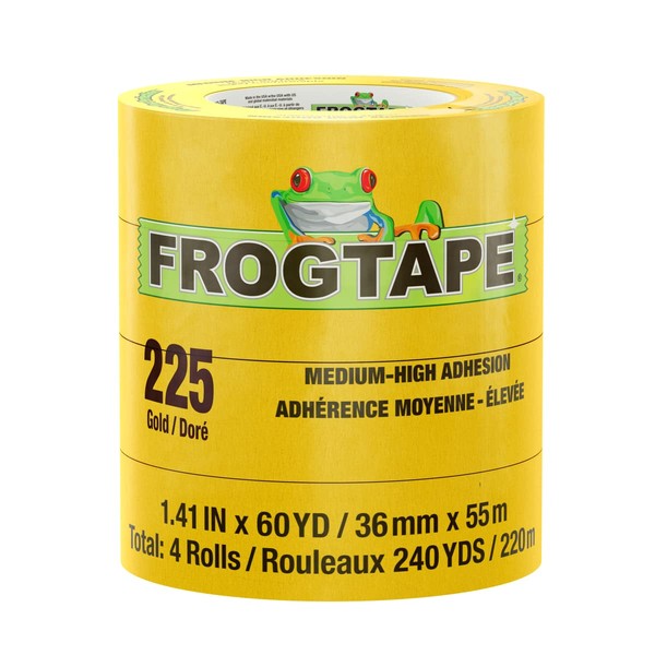 FROGTAPE 225 Gold Moderate Temperature Performance Grade Masking Tape, Medium-High
