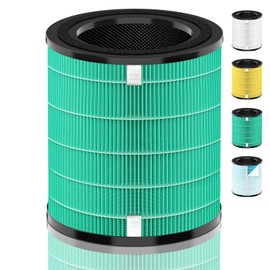 HSIAMEN LV-H133 Replacement Filter Compatible with Levoit LV-H133 Air Purifier To-xin Absorber Filter Replacement for LVH133 H133 Meta-Air Tower Part# LV-H133-RF, Green 1-Pack