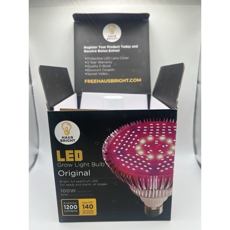 HausBright Gardening 150 LED Full Spectrum Hydroponic Grow Light Bulb
