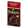 Baker's Baking Chocolate Bar 56% Cacao Semi-Sweet, 4 Oz (Pack