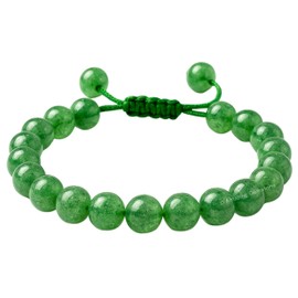 Amazing Gemstone Green Strawberry Quartz Bracelet for Women Men's Gifts - Protection Healing Crystal Bracelet - 8mm Gemstone Beaded Adjustable Bracelet Pulseras Para Hombres Mujer Stocking Stuffers