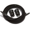 iBungee Cordones Elásticos 96 cm, Negros con Sujetador Negro