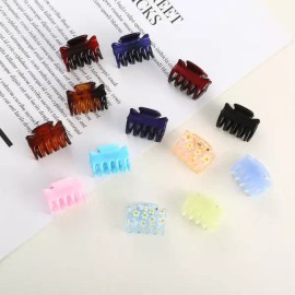 여성용 헤어 클로 클립 미니 게 플라스틱 머리핀 턱 클램프 소녀 스타일링 도구 액세서리 12 개 3cm [G] Women's Hair Claw Clip Mini Crab Plastic Hairpin Jaw Clamp Girl Styling Tool Accessories 12 Pieces 3cm [G]
