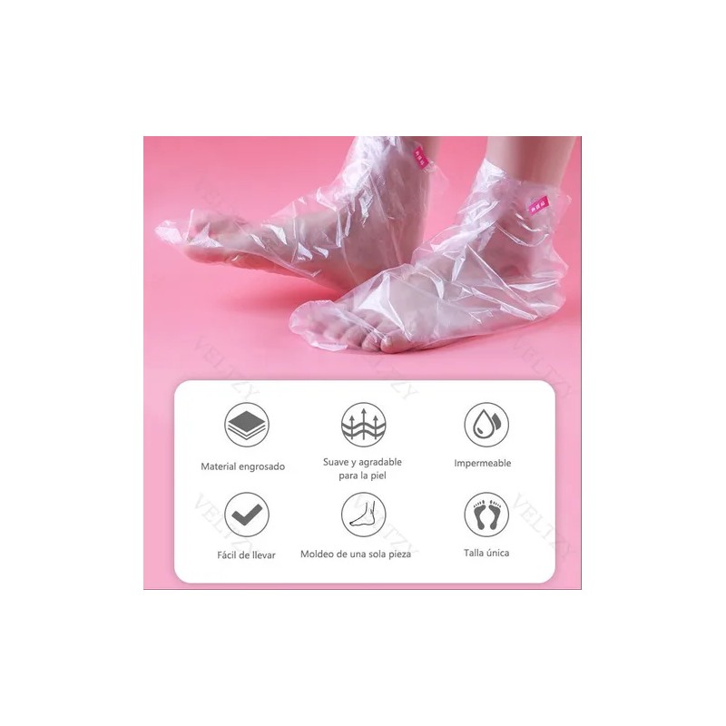 100 Pzs Guantes Bolsa Para Pies Desechables Impermeables
