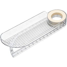 Sink Organiser, No Drilling, Sponge Holder Kitchen with Extendable Towel Rail, Transparent Sink Organiser for Sink, Kitchen Organiser, Wall Mounting, PET Shelf for Sponge and Dish Cloth