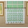 Today's Curtain Medallion Macramé Tier 24",White,35W x 24L